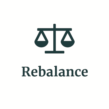 Rebalance Logo of Rebalance featuring balanced scales above the word "Rebalance".